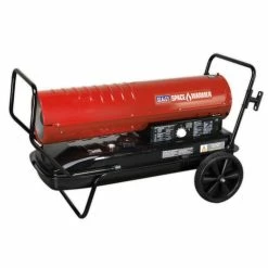 Buy 🛒 Sealey AB1258 Space Warmer Paraffin/Kerosene/Diesel Heater 125,000Btu/hr With Wheels 👏