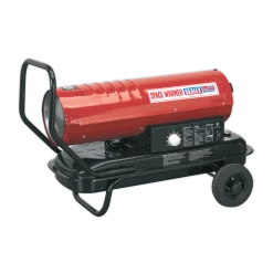Budget 🥰 Sealey AB7081 Space Warmer® Paraffin/Kerosene/Diesel Heater 70,000Btu/hr With Wheels 🎉