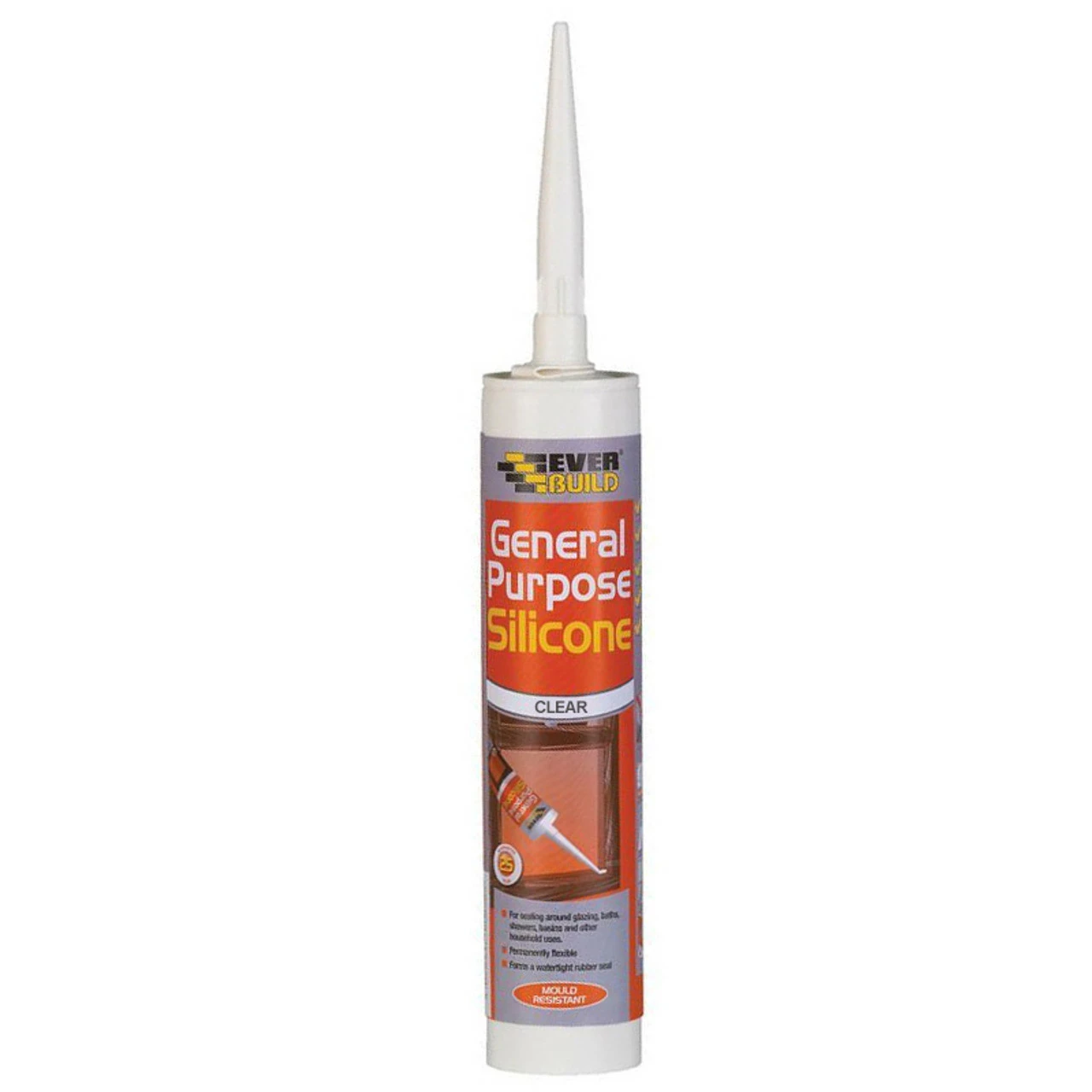 Coupon 🎉 Everbuild EVGPSTR General Purpose Silicone Clear 280ml Pack Of 25 💯 2 Coupon 🎉 Everbuild EVGPSTR General Purpose Silicone Clear 280ml Pack Of 25 💯 - Image 2