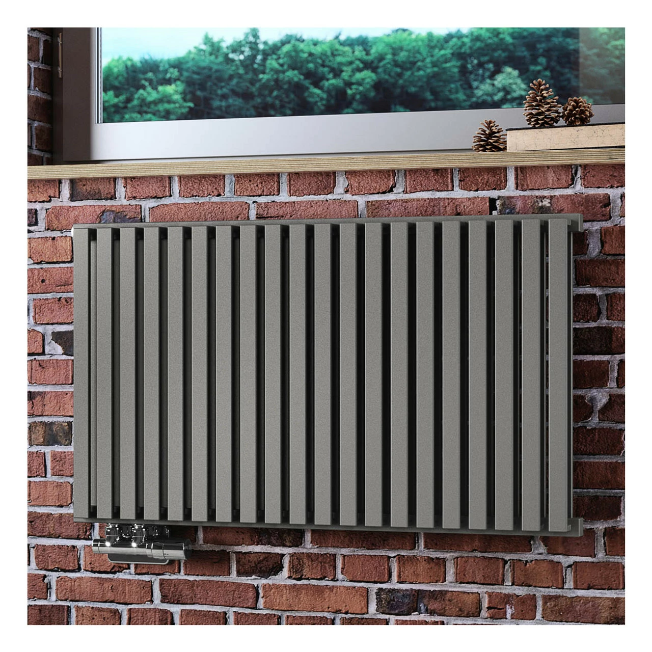 Flash Sale ✨ Terma Nemo Designer Radiator 530 X 915mm Metallic Stone 🥰 - Image 5