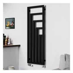 Wholesale ⌛ Terma Angus Designer Vertical Radiator 1300 X 440mm Heban Black ✔️ -SIP shop EAN 5901804095290 Designer Radiator Angus 1300x440 Heban Black Lifestyle SQUARE 34181.1663690299