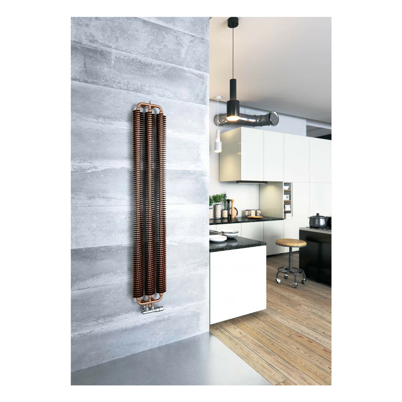 New ⭐ Terma Ribbon V Vertical Designer Radiator 1720 X 290mm Bright Copper ✔️ - Image 6