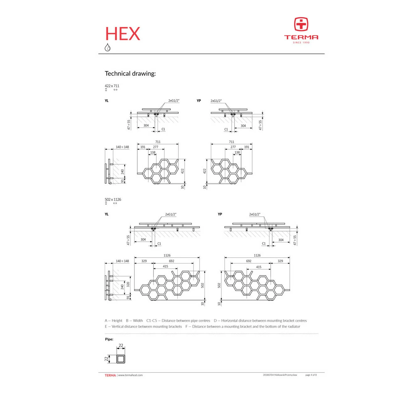 Wholesale 🤩 Terma Hex Designer Radiator 1200 X 486mm Soft 9005 (Matt Black) ✨ 4 Wholesale 🤩 Terma Hex Designer Radiator 1200 X 486mm Soft 9005 (Matt Black) ✨ - Image 4