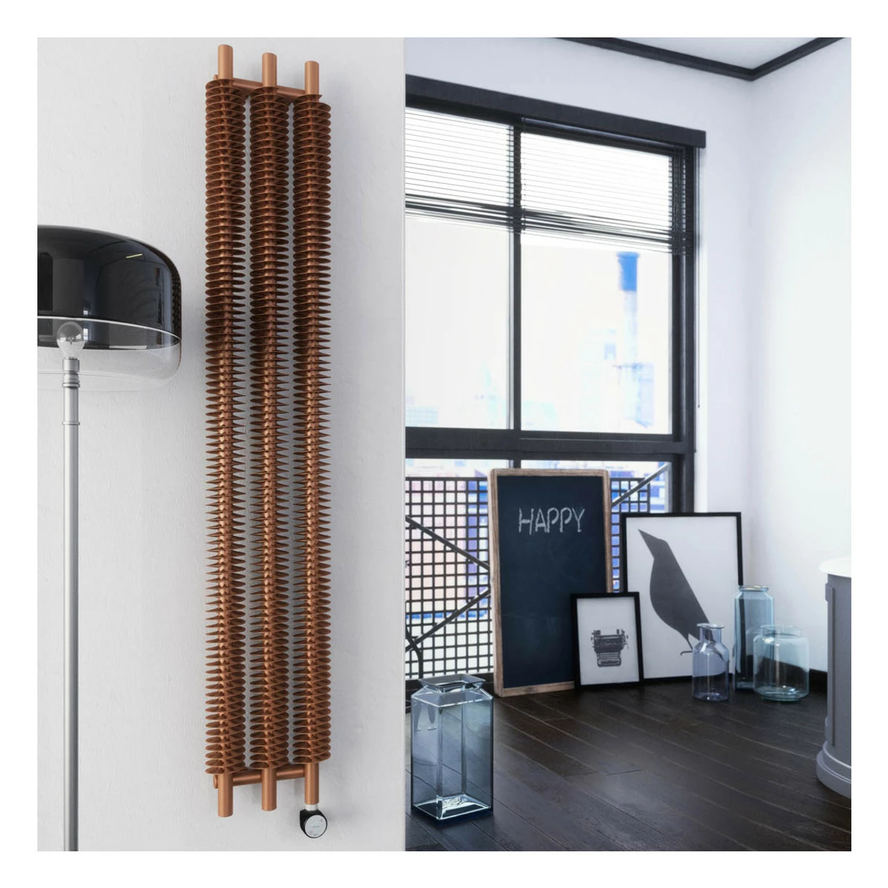 Brand new 🔔 Terma Ribbon V E Vertical Electric Radiator 1800 X 290mm Bright Copper 🎁 - Image 7