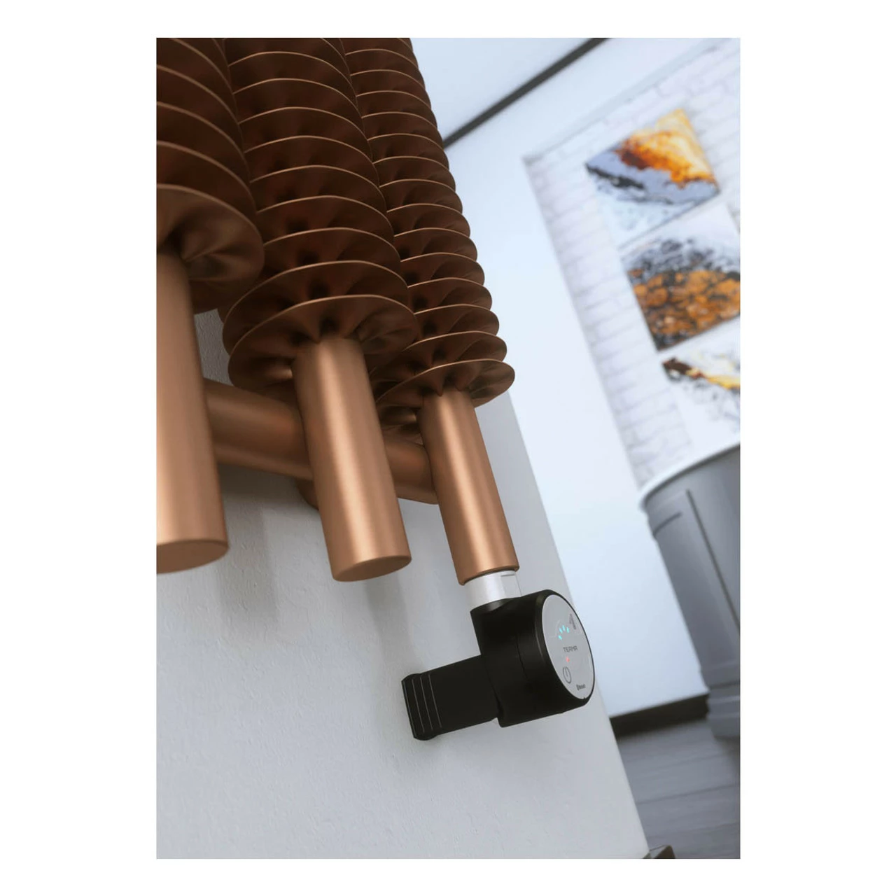 Brand new 🔔 Terma Ribbon V E Vertical Electric Radiator 1800 X 290mm Bright Copper 🎁 - Image 6