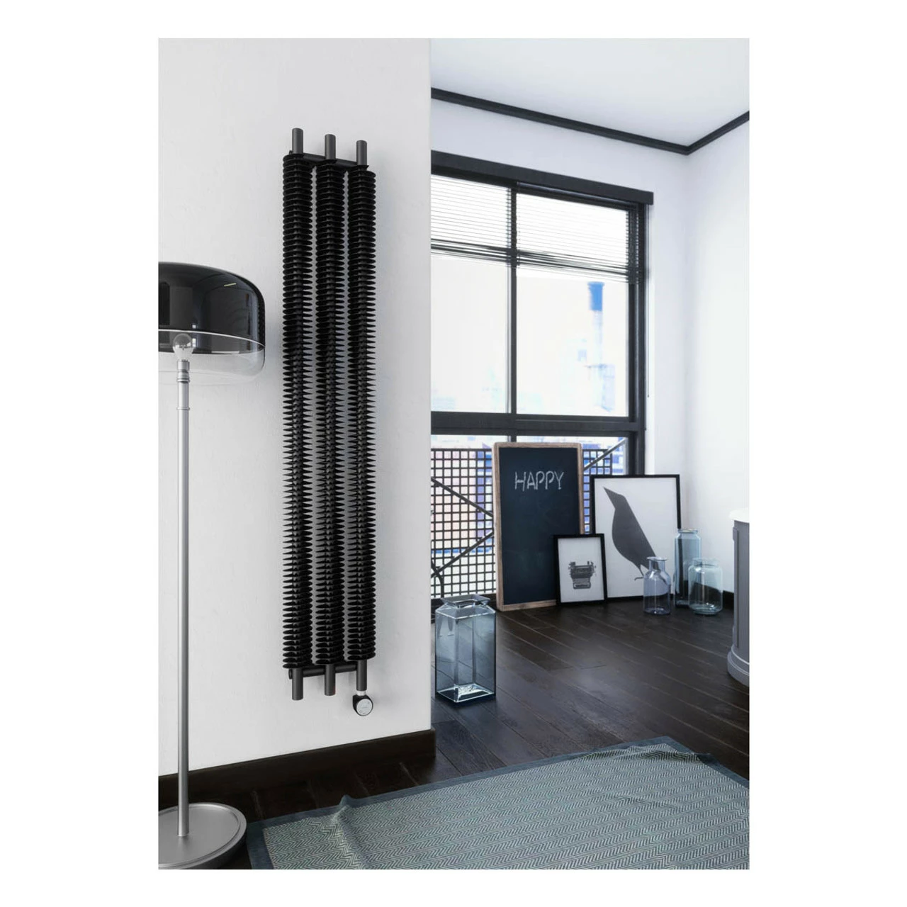 Best Sale 🎁 Terma Ribbon V E Vertical Electric Radiator 1800 X 290mm Heban Black 😀 - Image 5