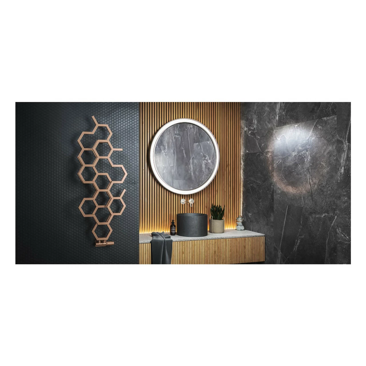 New ✨ Terma Hex Designer Radiator 1200 X 486mm Bright Copper 🔥 9 New ✨ Terma Hex Designer Radiator 1200 X 486mm Bright Copper 🔥 - Image 9