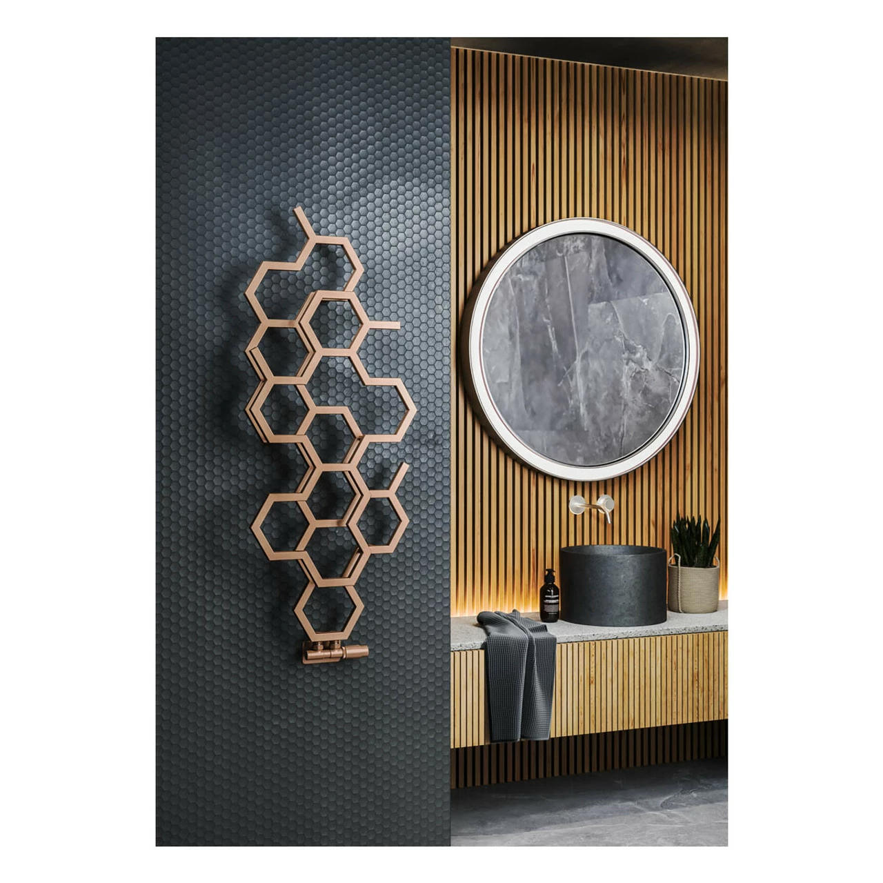 New ✨ Terma Hex Designer Radiator 1200 X 486mm Bright Copper 🔥 14 New ✨ Terma Hex Designer Radiator 1200 X 486mm Bright Copper 🔥 - Image 14