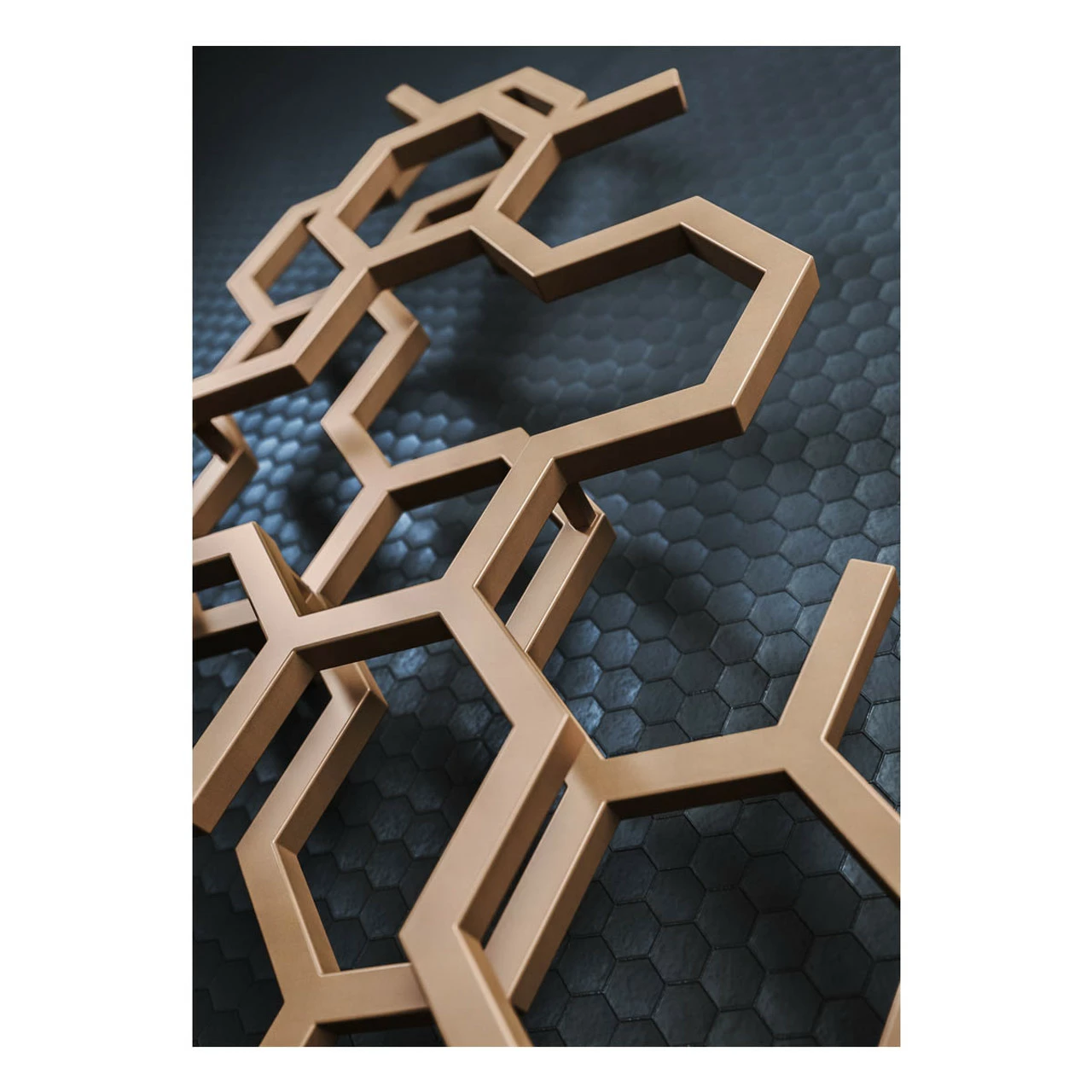 New ✨ Terma Hex Designer Radiator 1200 X 486mm Bright Copper 🔥 5 New ✨ Terma Hex Designer Radiator 1200 X 486mm Bright Copper 🔥 - Image 5