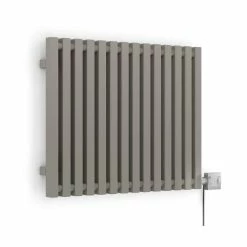 Best Sale 🔥 Terma Triga E Electric Radiator 560 X 680mm Metallic Stone 👏