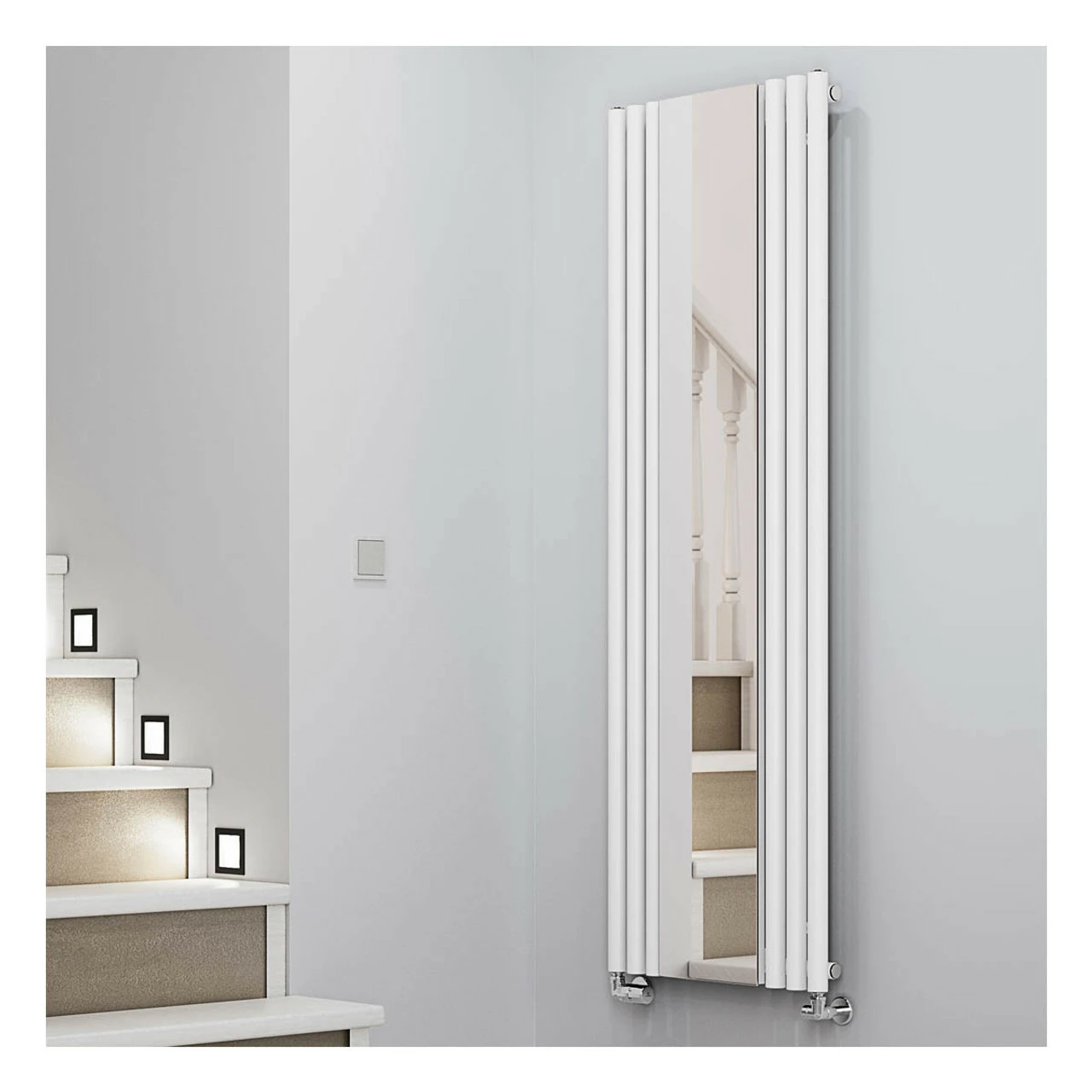 Best deal 🥰 Terma Rolo Mirror Vertical Designer Radiator 1800 X 590mm White RAL 9016 ✨ - Image 6