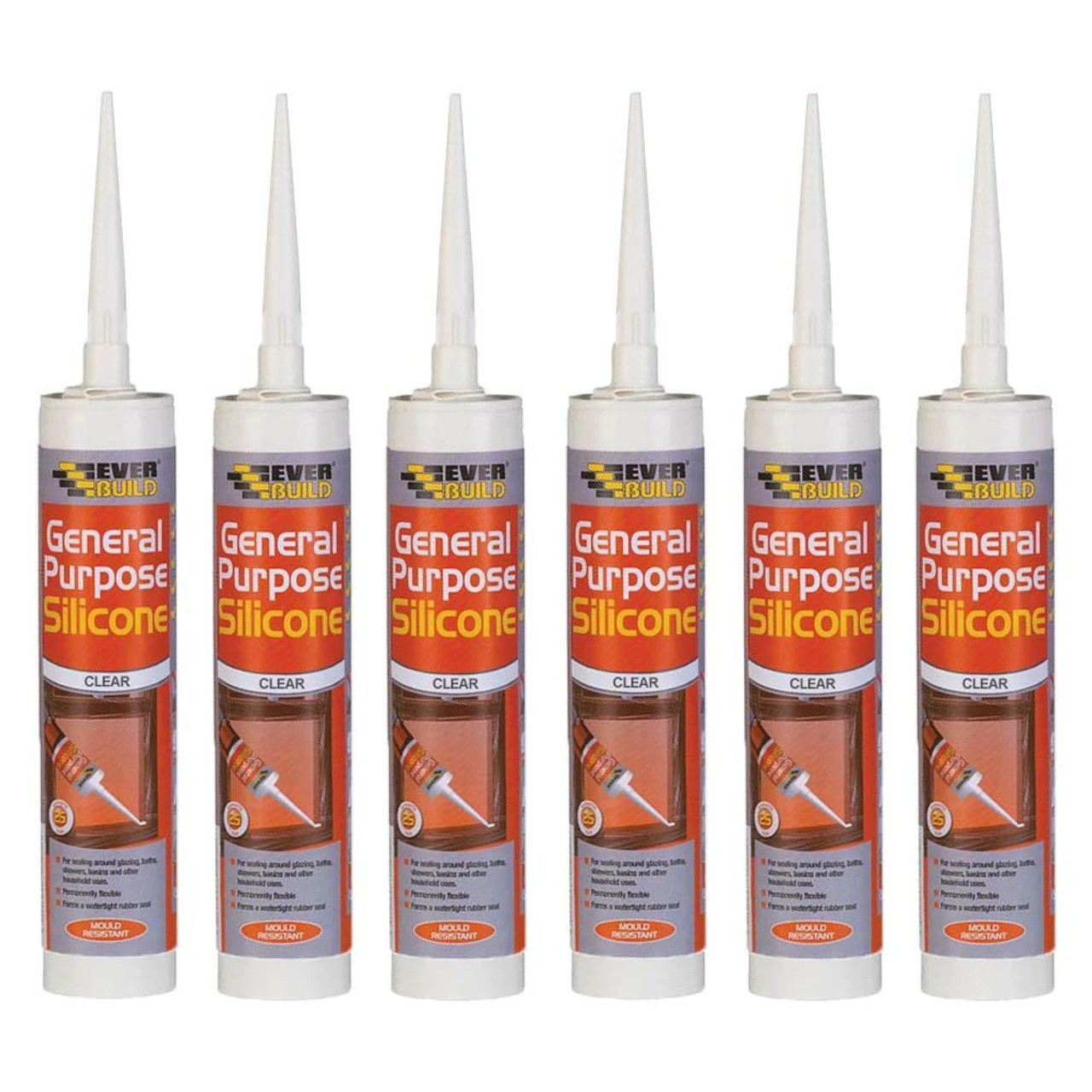 Cheapest ๐ Everbuild EVBGPSTR General Purpose Silicone Clear 280ml 6 Tubes ๐งจ 1 Cheapest ๐ Everbuild EVBGPSTR General Purpose Silicone Clear 280ml 6 Tubes ๐งจ