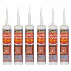 Brand new 😉 Everbuild 6GPSWE General Purpose Silicone White 280ml 6 Tubes 🔔